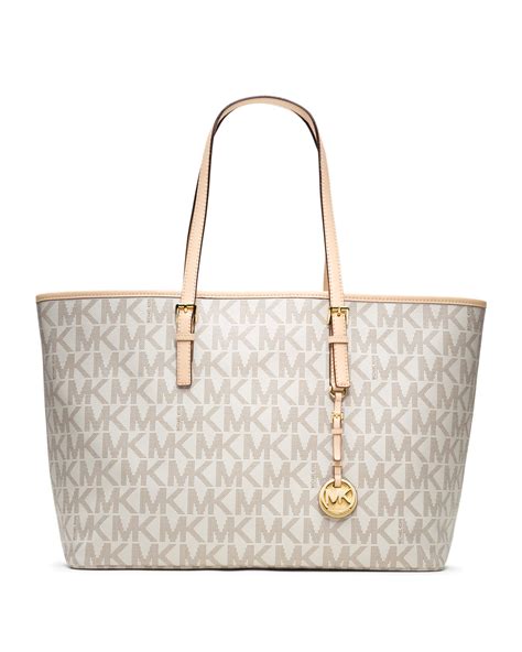 michael kors travel md tote vanila